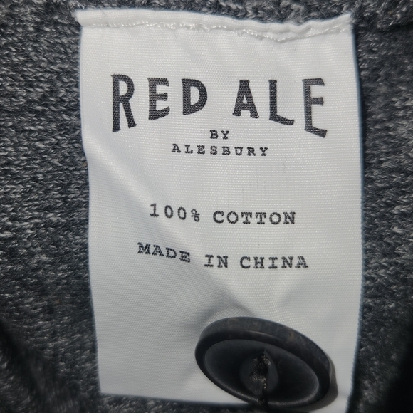 Nwot Red Ale By Alesbury Stitch Fix Men's Gray Riverside Button Mockneck Sweater - Picture 3 of 3